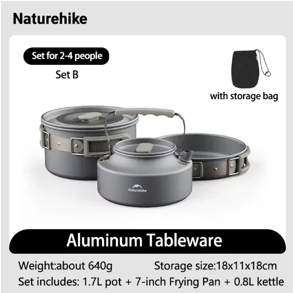Naturehike Marmita De Campamento Para 2-4 P Set B 
